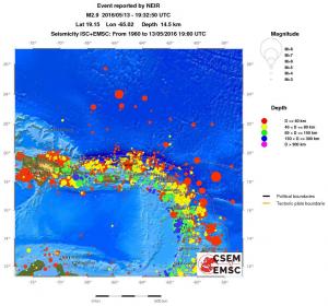 wide historical seismicity