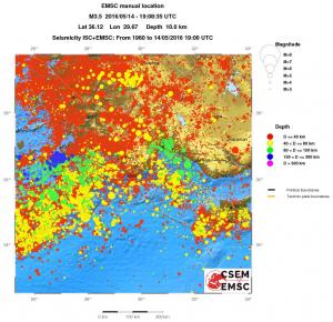 regional historical seismicity