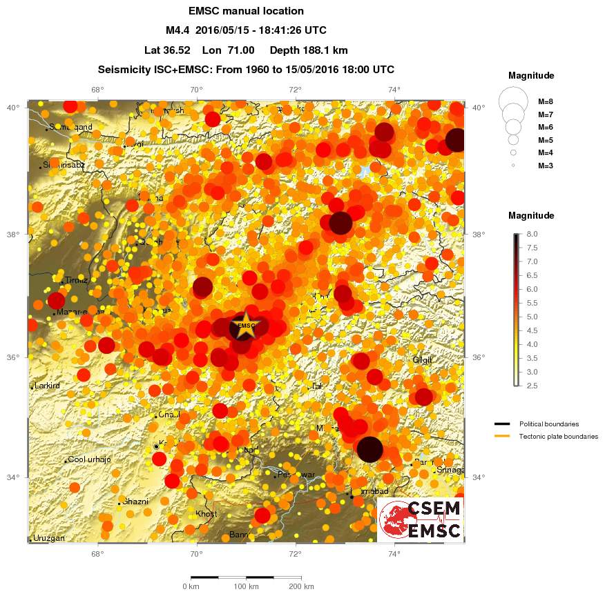 regional magnitude historical seismicity