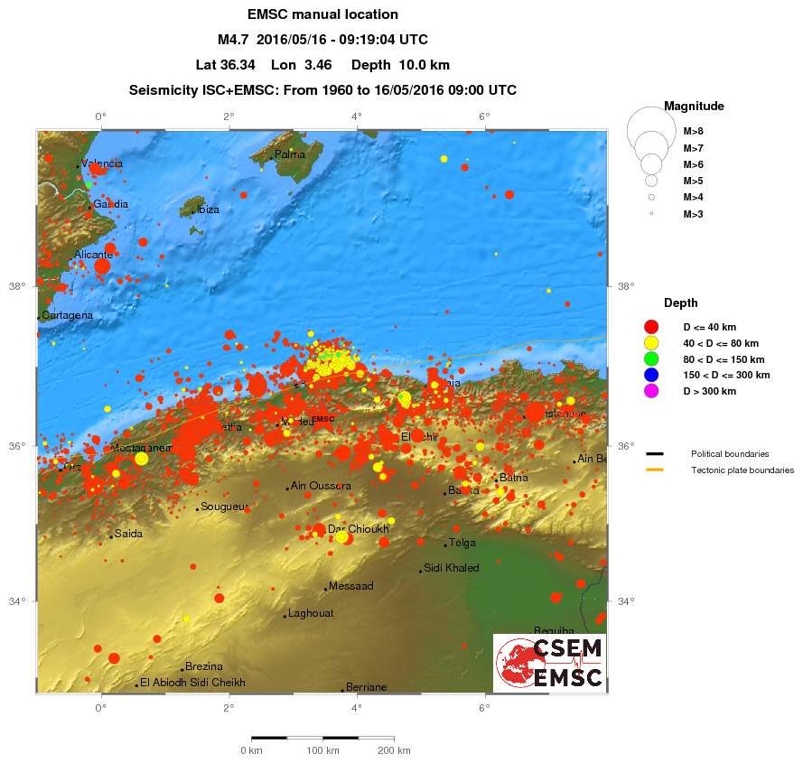 regional historical seismicity