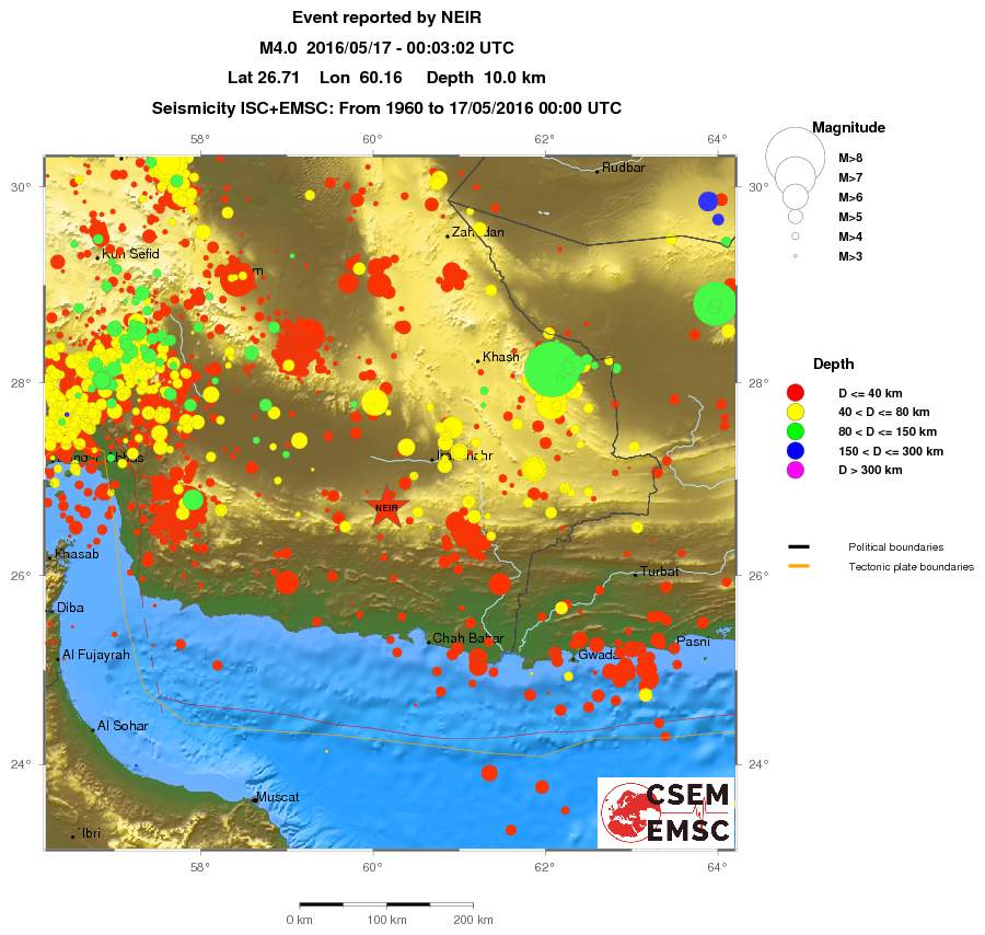 regional historical seismicity