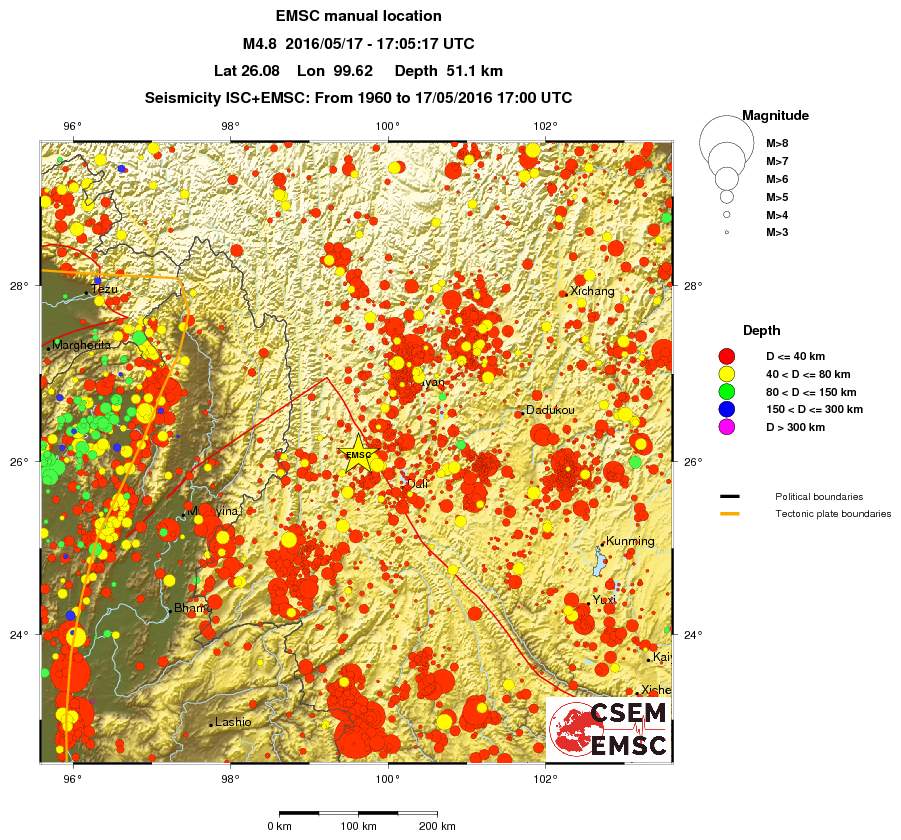 regional historical seismicity