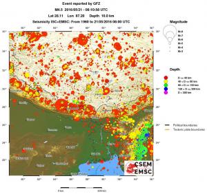 wide historical seismicity