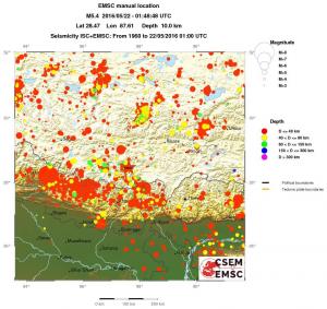regional historical seismicity