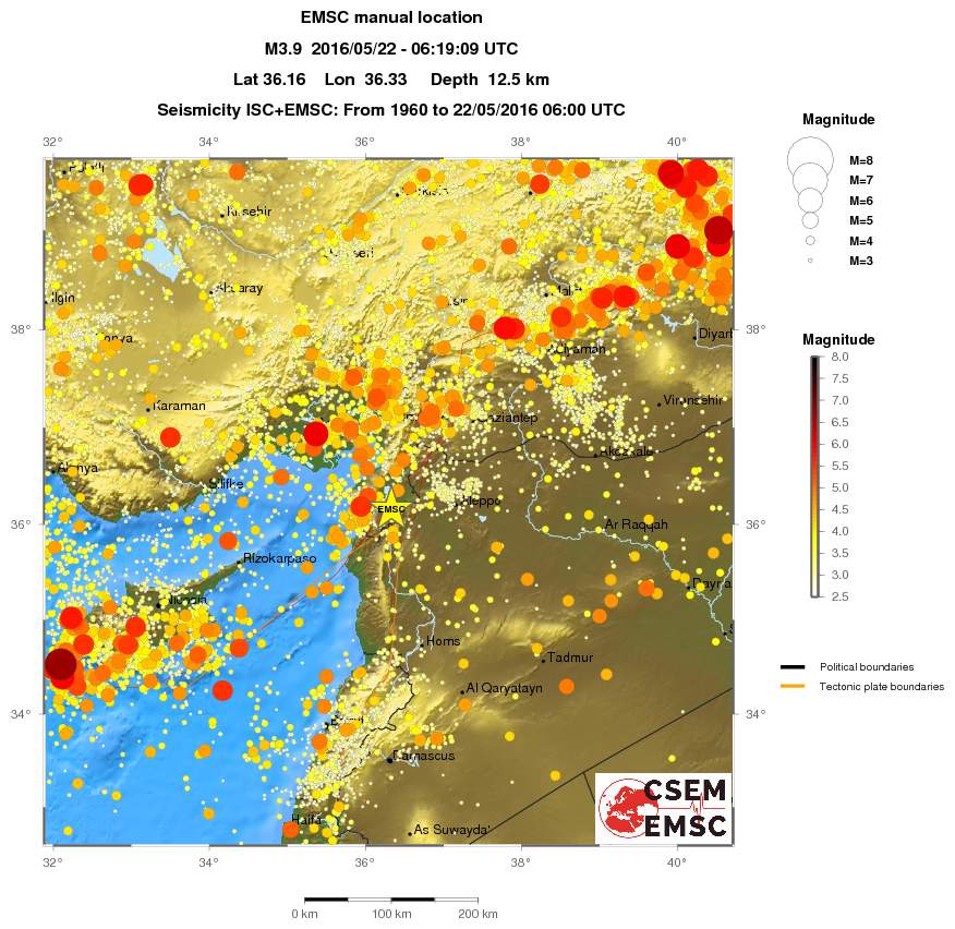 regional magnitude historical seismicity