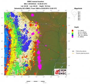 wide historical seismicity