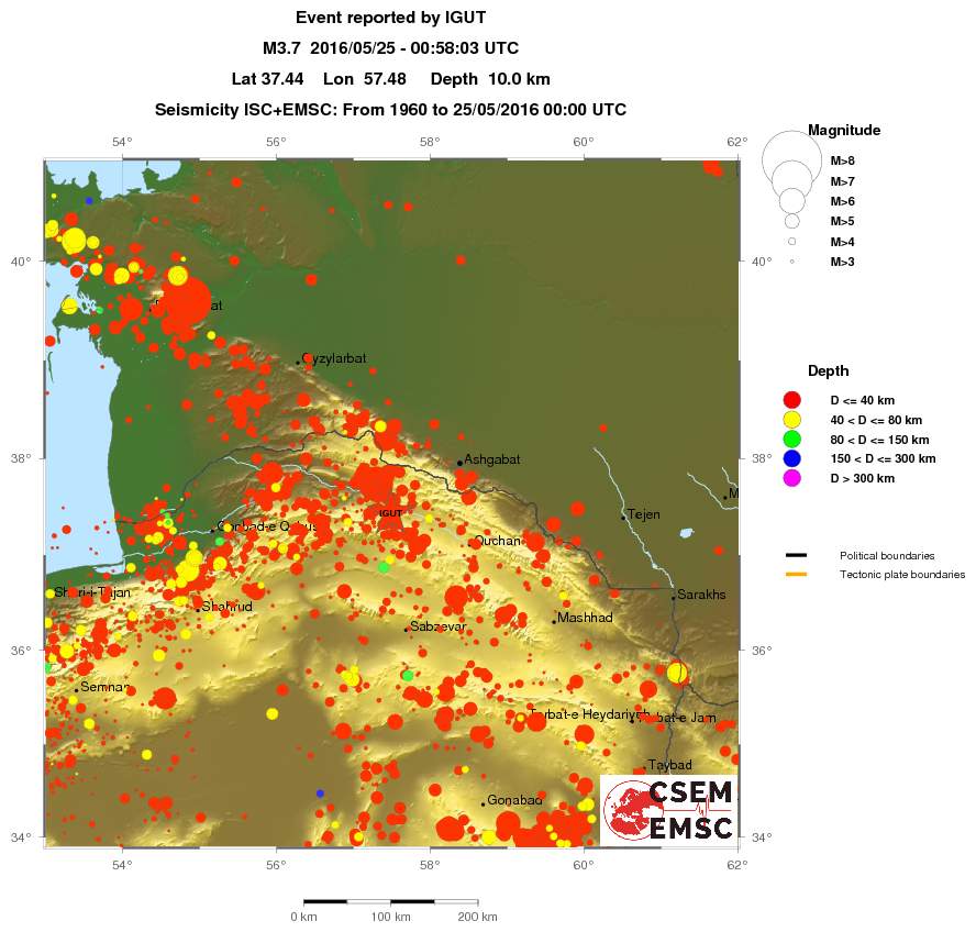 regional historical seismicity