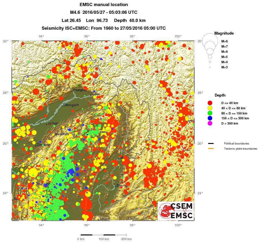 regional historical seismicity
