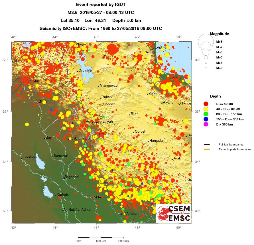 regional historical seismicity