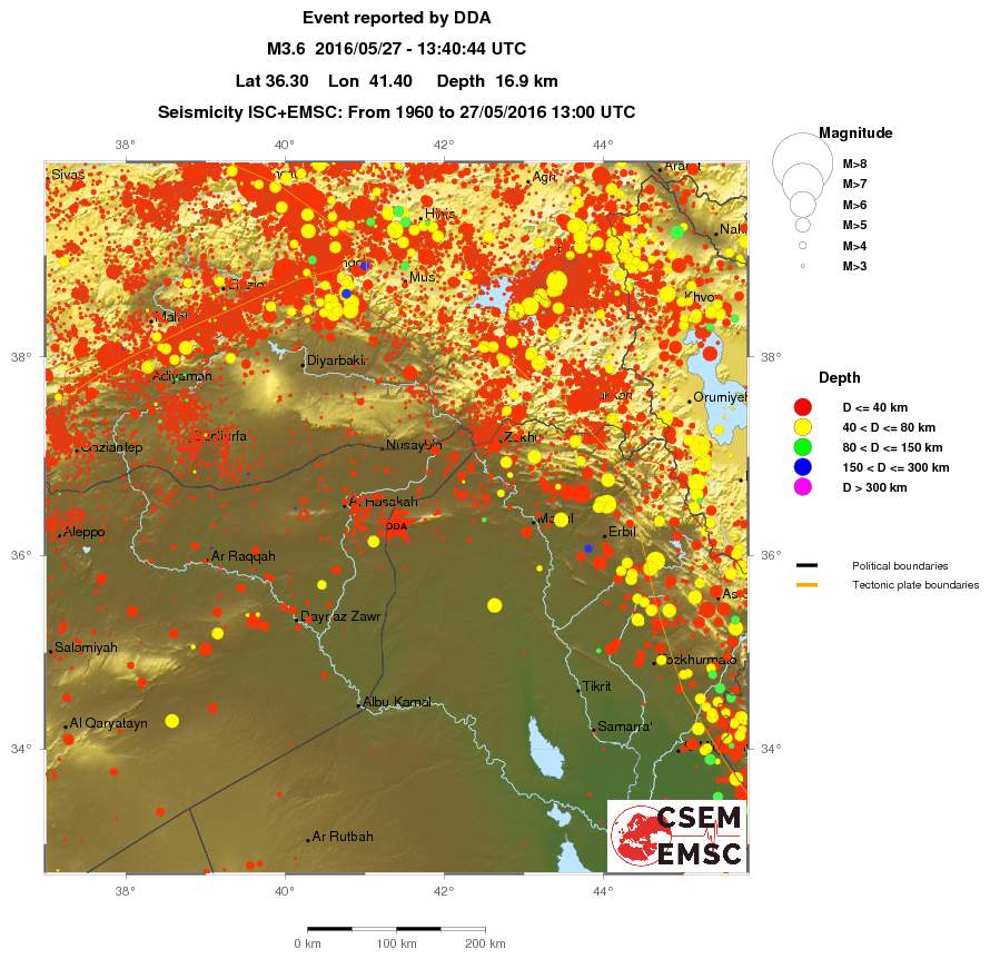 regional historical seismicity