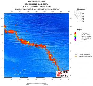 wide historical seismicity