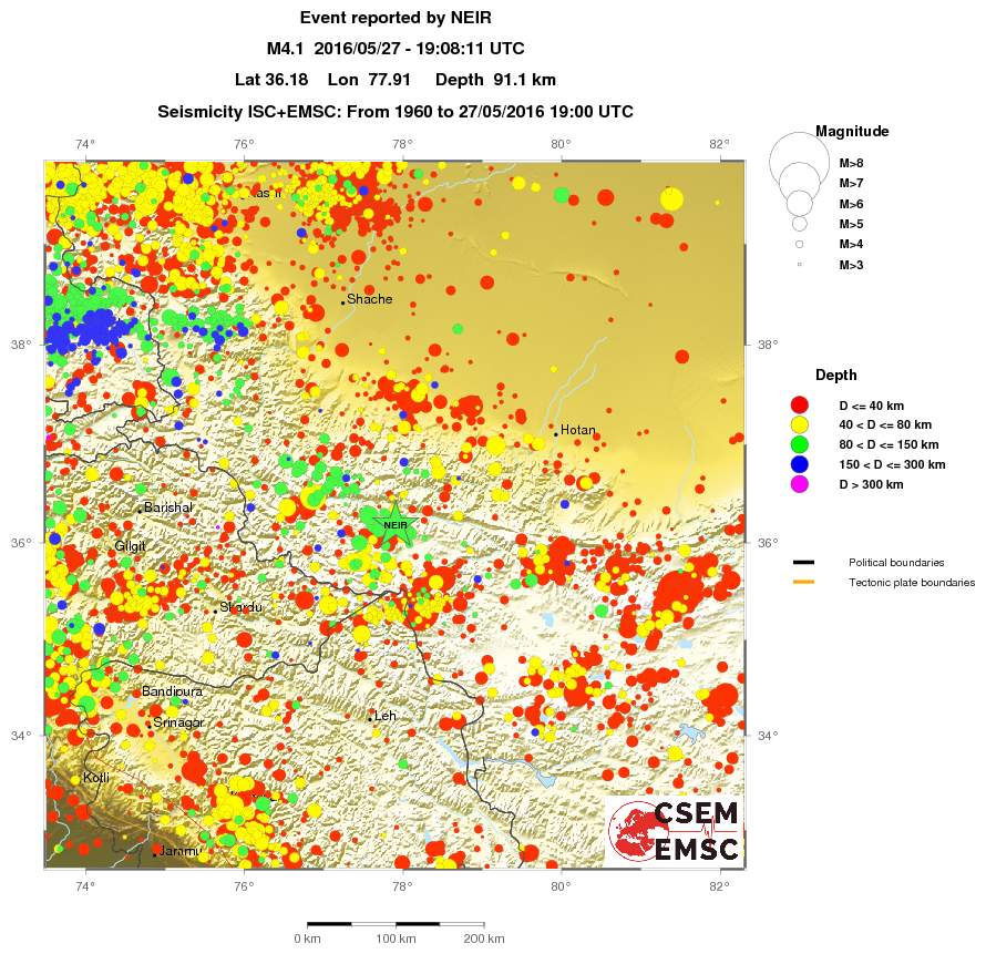 regional historical seismicity