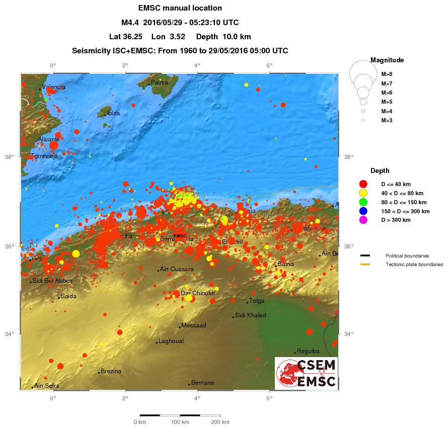 regional historical seismicity