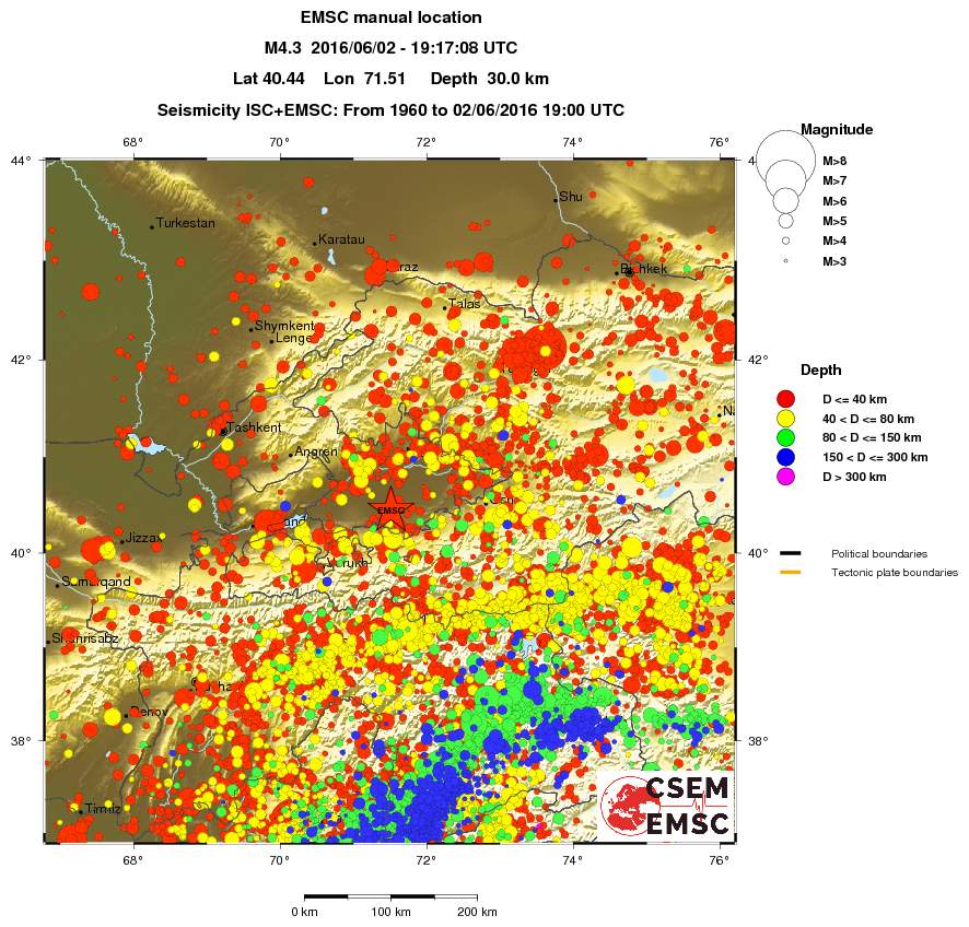 regional historical seismicity