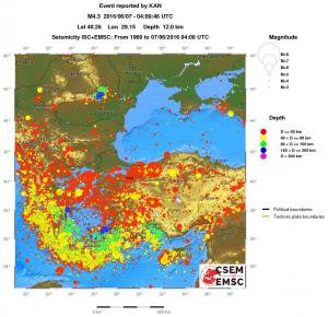 wide historical seismicity