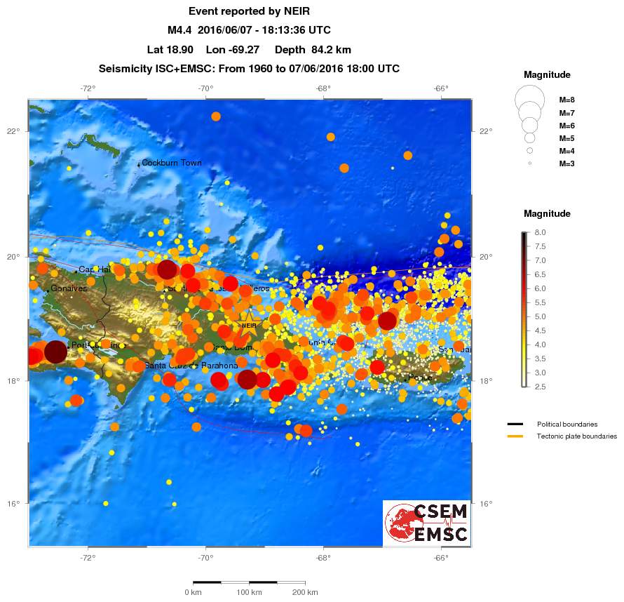 regional magnitude historical seismicity