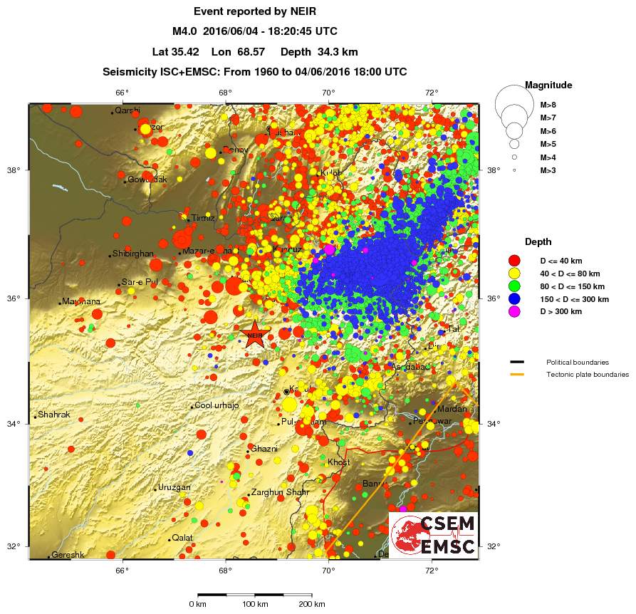 regional historical seismicity