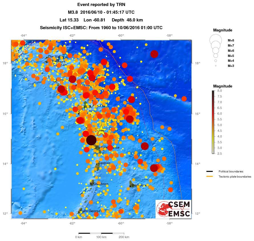 regional magnitude historical seismicity