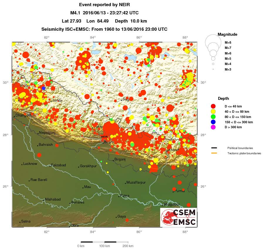 regional historical seismicity