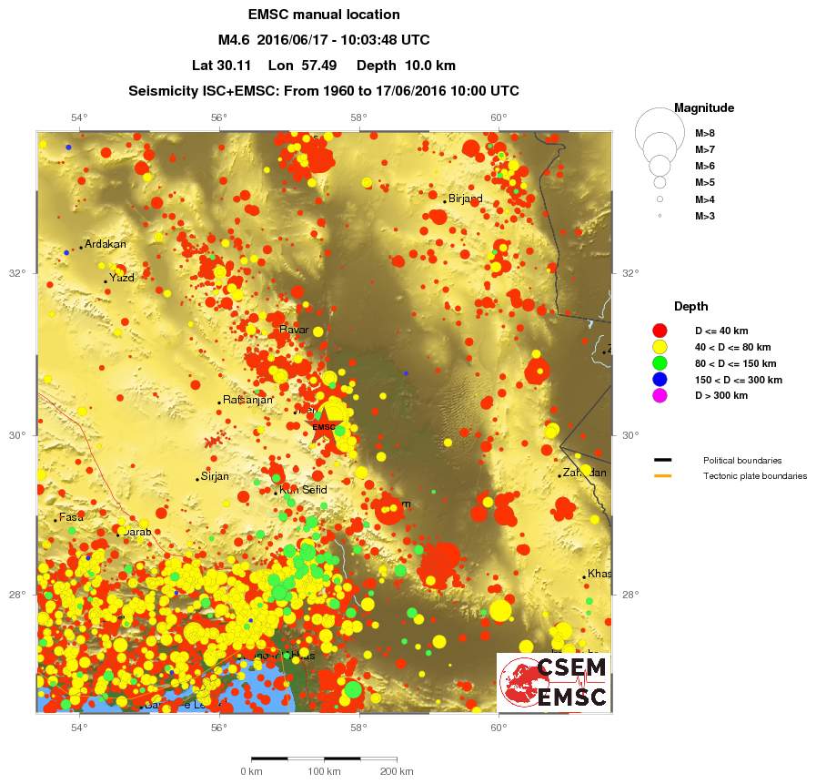 regional historical seismicity