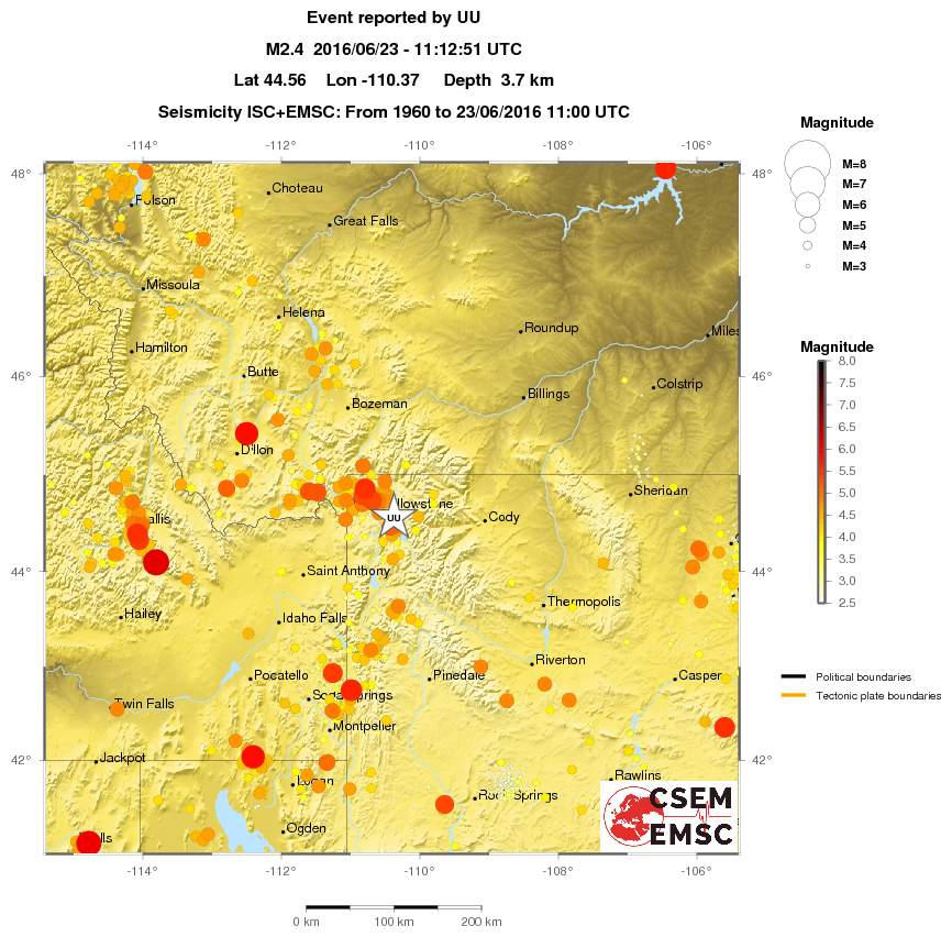 regional magnitude historical seismicity