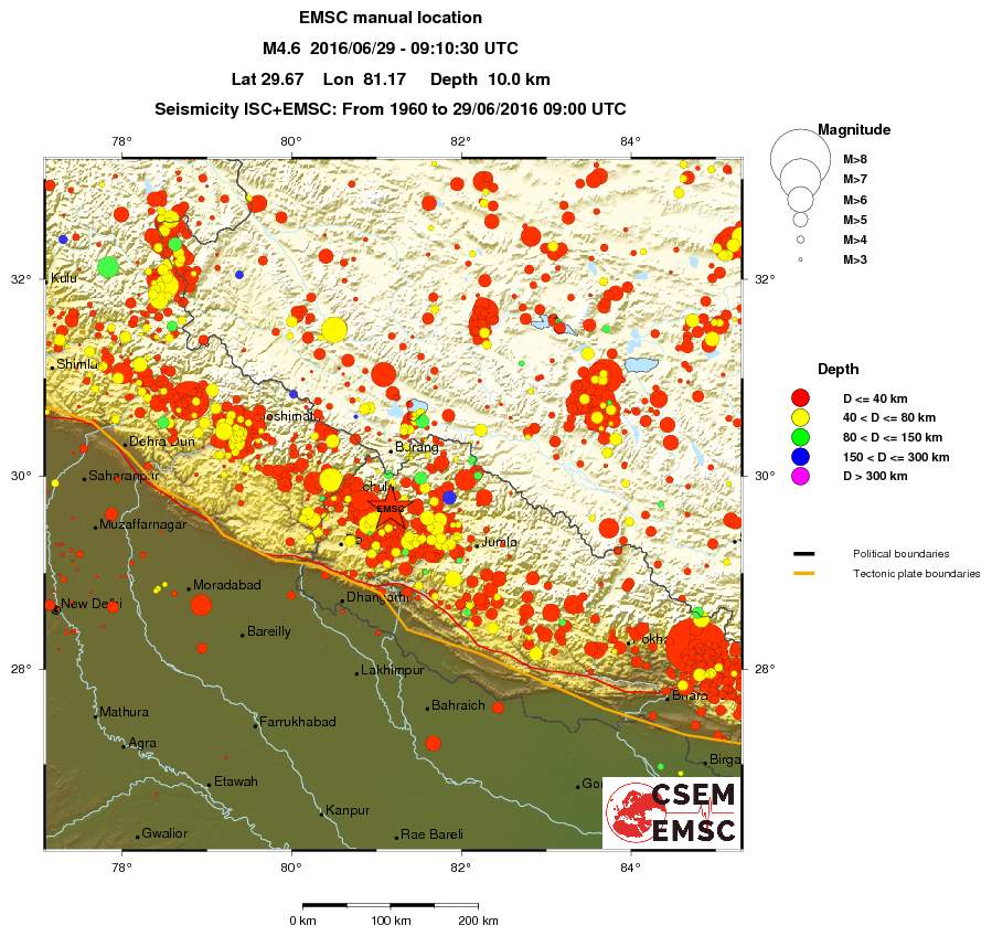 regional historical seismicity