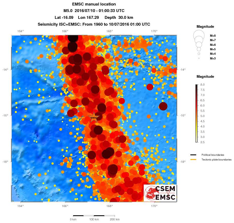 regional magnitude historical seismicity