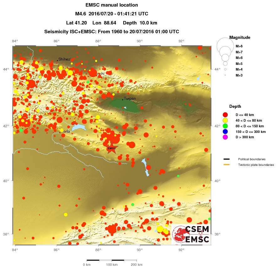 regional historical seismicity