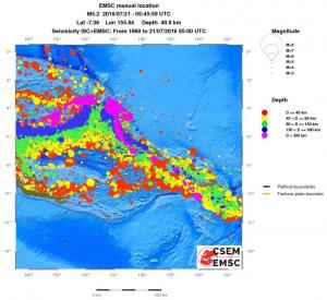 wide historical seismicity