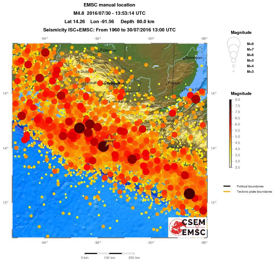 regional magnitude historical seismicity
