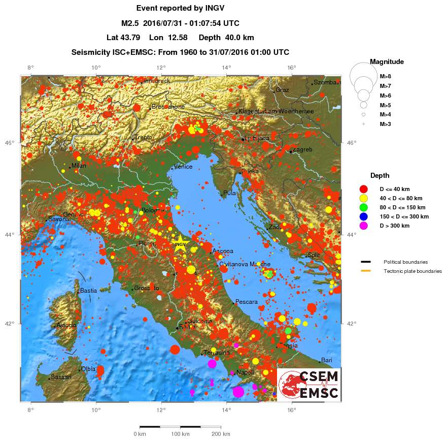 regional historical seismicity