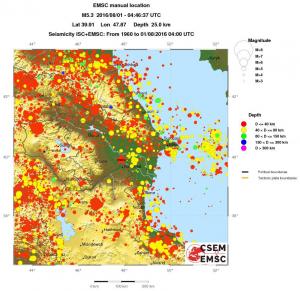regional historical seismicity