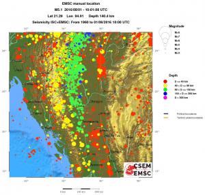 regional historical seismicity