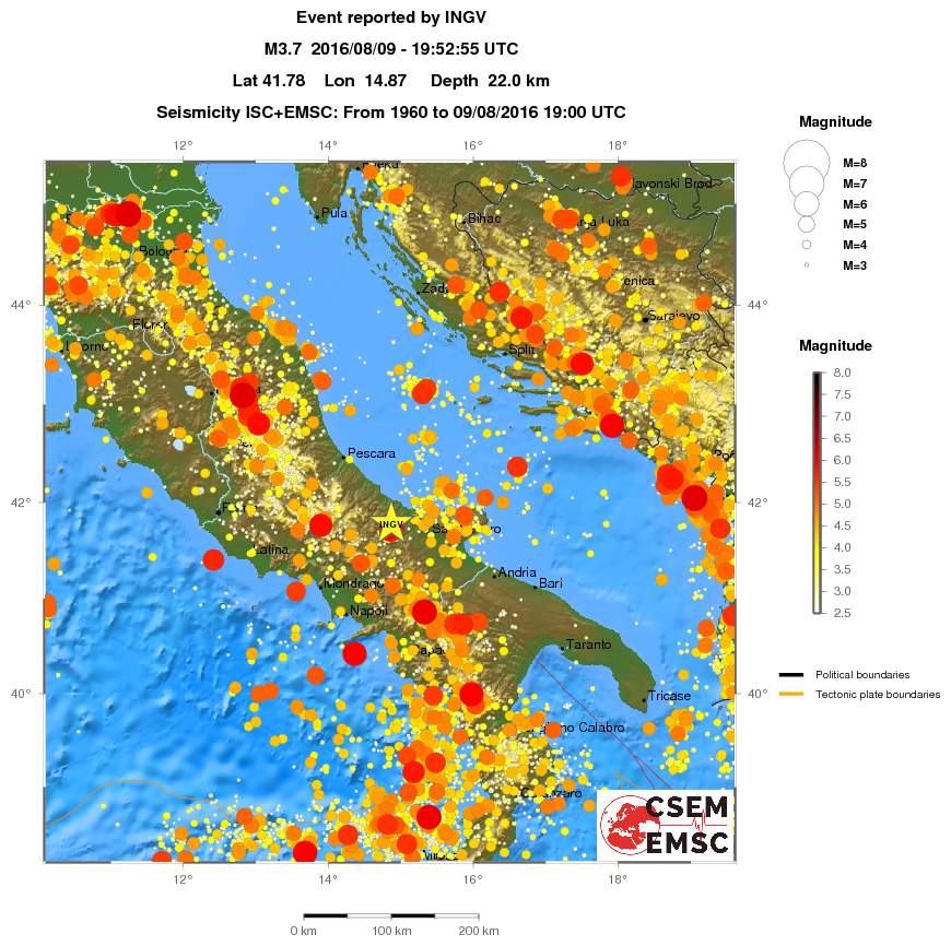 regional magnitude historical seismicity