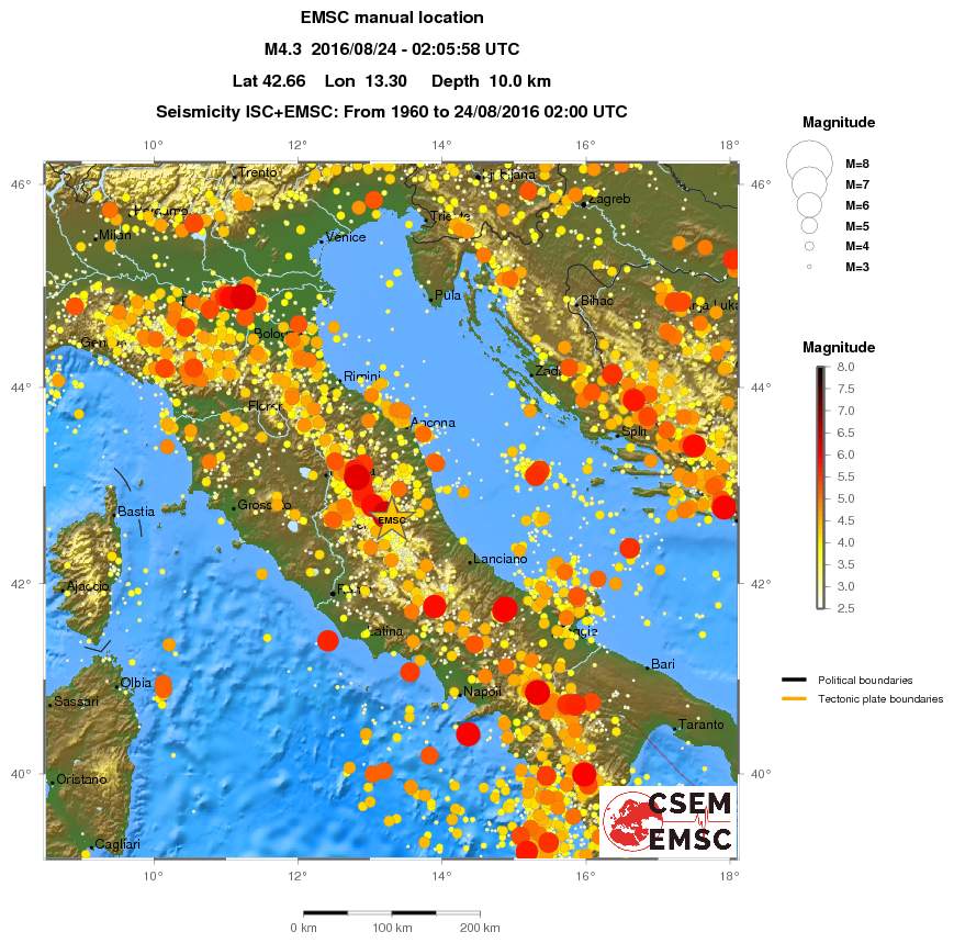 regional magnitude historical seismicity