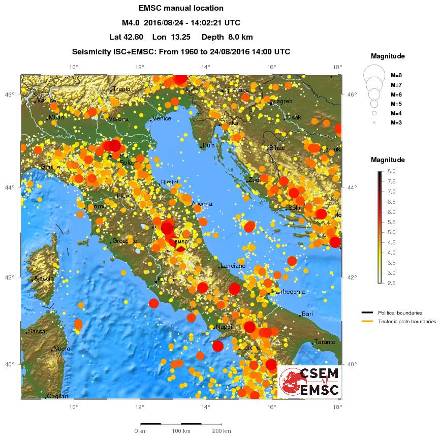 regional magnitude historical seismicity