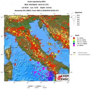 regional historical seismicity