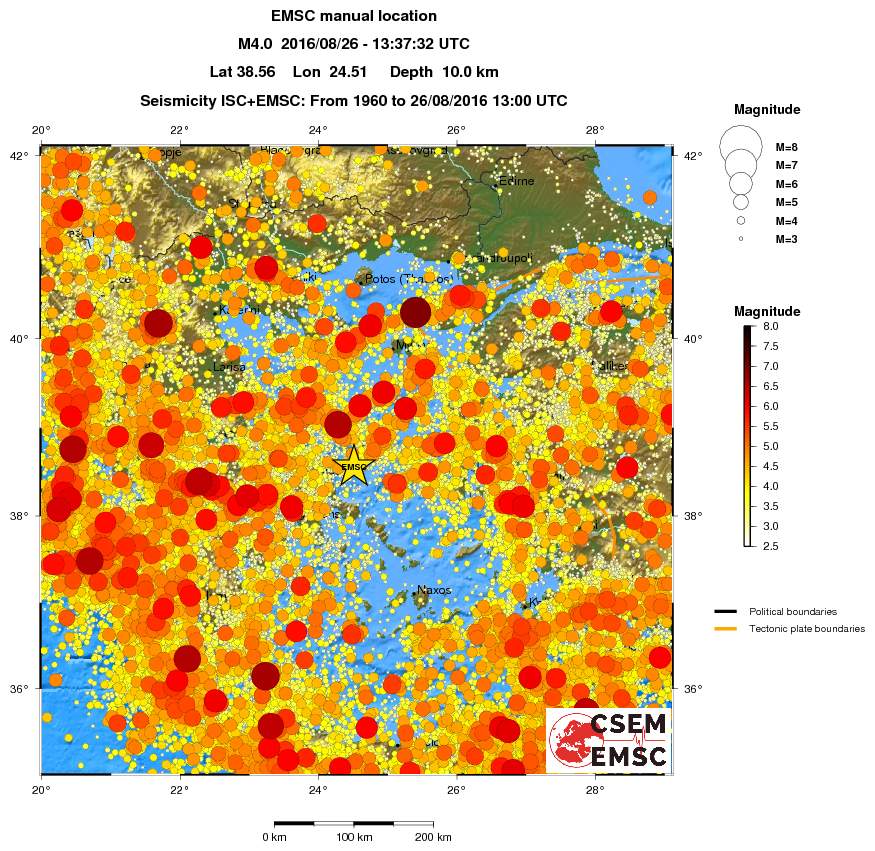 regional magnitude historical seismicity