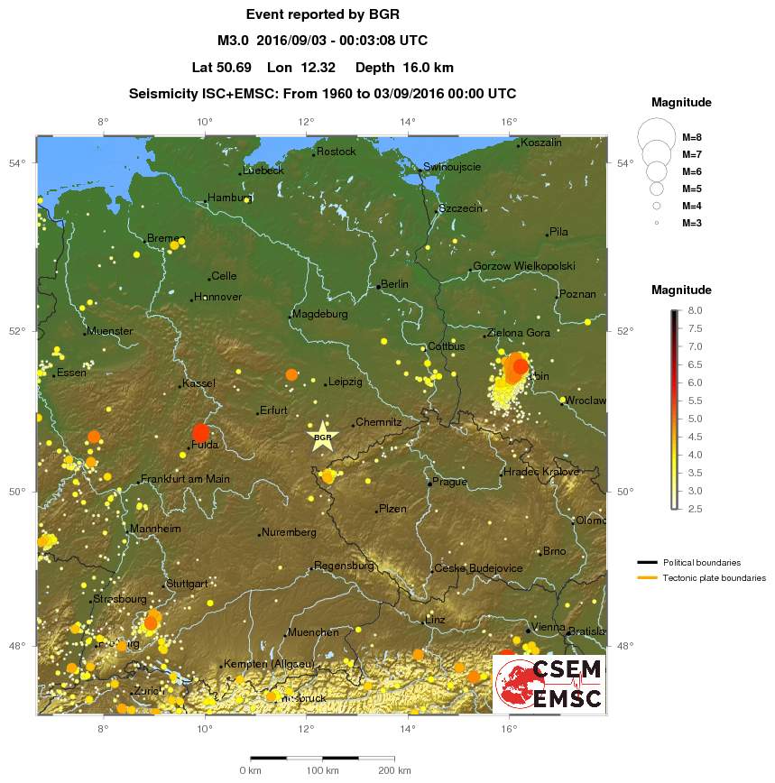 regional magnitude historical seismicity