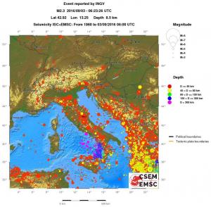 wide historical seismicity