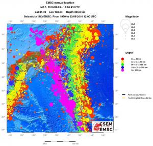 wide historical seismicity