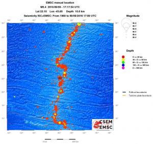 wide historical seismicity