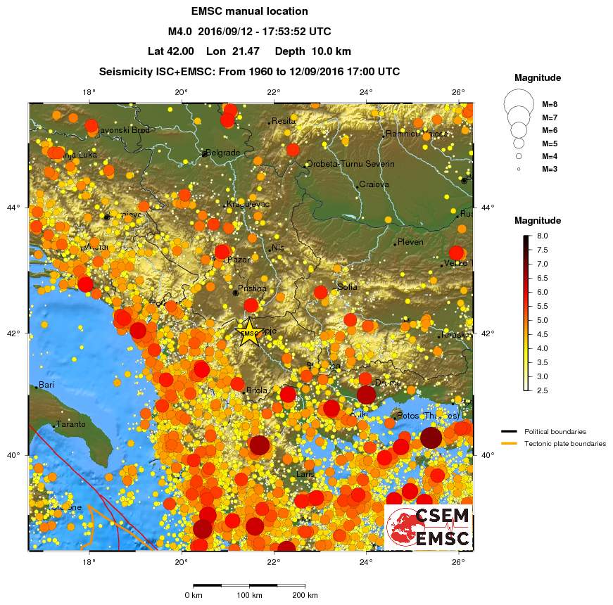 regional magnitude historical seismicity