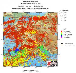 regional historical seismicity