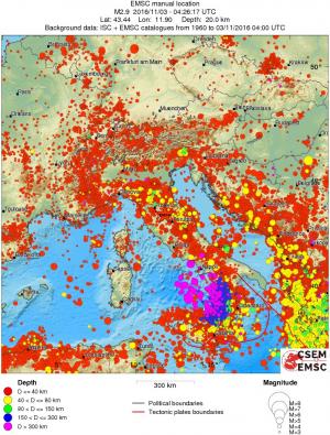wide historical seismicity