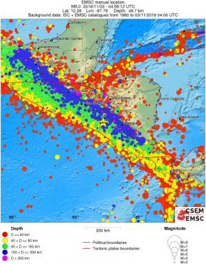 wide historical seismicity