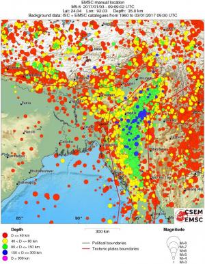 wide historical seismicity