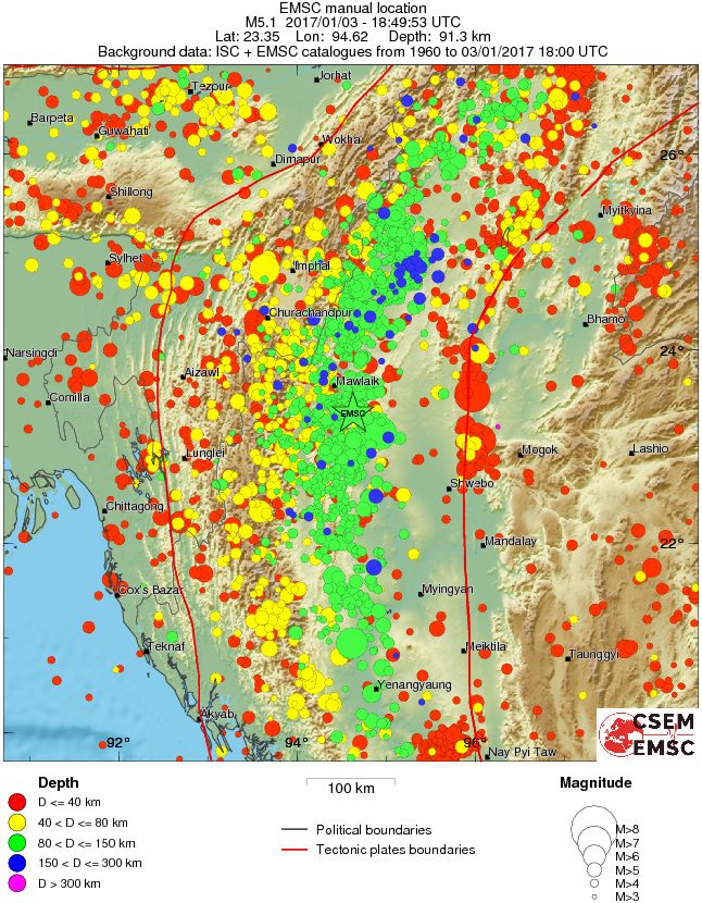 regional historical seismicity