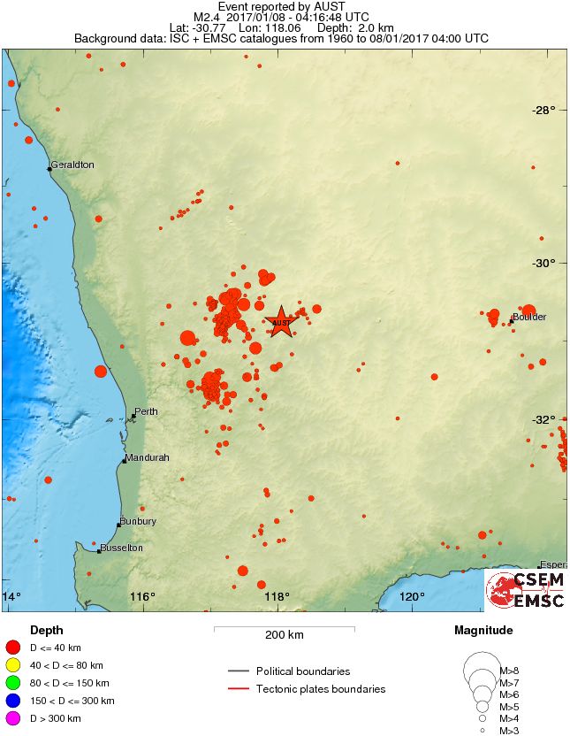 regional historical seismicity