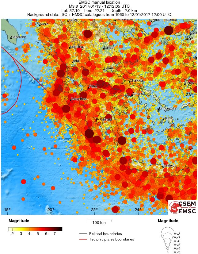 regional magnitude historical seismicity